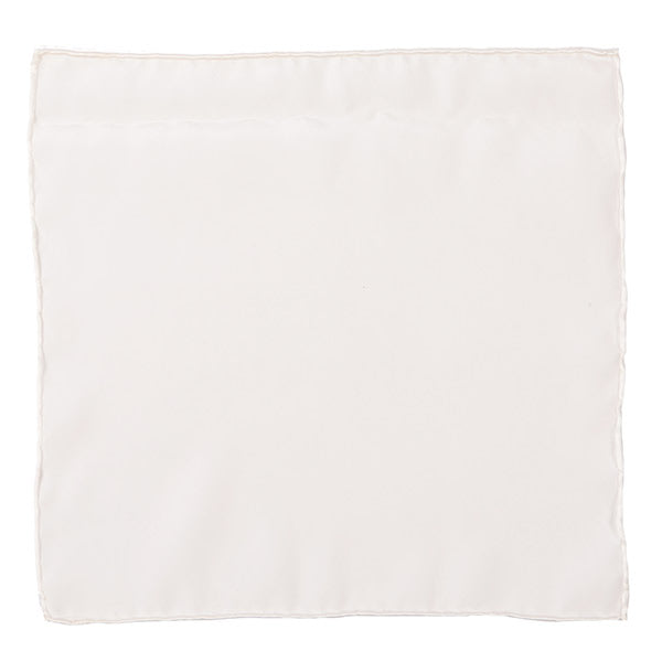 White Silk Pocket Square