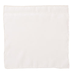 White Silk Pocket Square