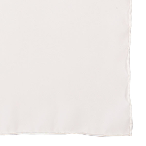 White Silk Pocket Square