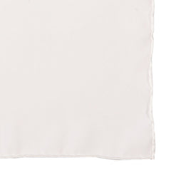 White Silk Pocket Square