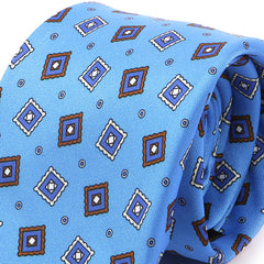 Ade Light Blue Frame Motif IMS Tie 7.5cm - Tie Doctor  