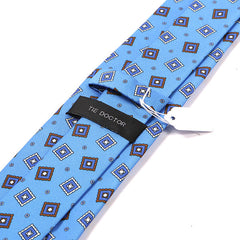 Ade Light Blue Frame Motif IMS Tie 7.5cm - Tie Doctor  