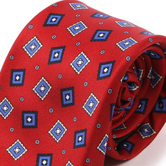 Ade Red Frame Motif IMS Tie 7.5cm - Tie Doctor  