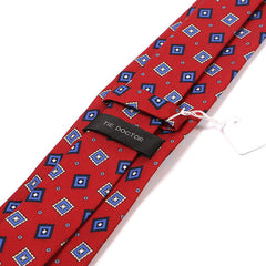 Ade Red Frame Motif IMS Tie 7.5cm - Tie Doctor  