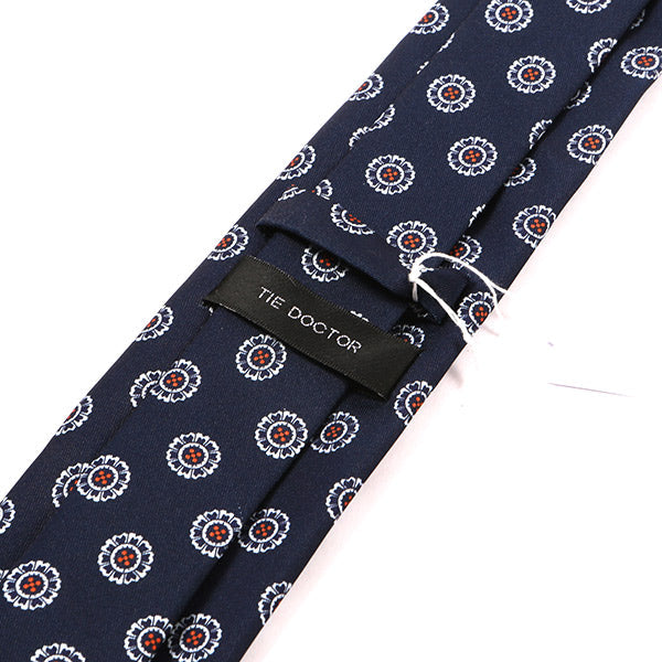 Navy Blue Vivian Circular IMS Tie - Tie Doctor  