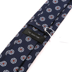 Navy Blue Vivian Circular IMS Tie - Tie Doctor  