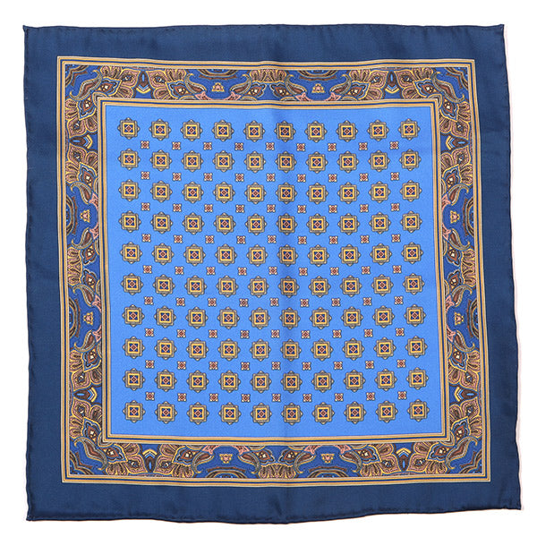 Blue Onu Motif IMS Pocket Square - Tie Doctor  