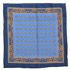 Blue Onu Motif IMS Pocket Square - Tie Doctor  