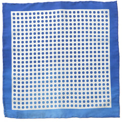 Lars Blue And White Floral Pocket Square - Tie Doctor  