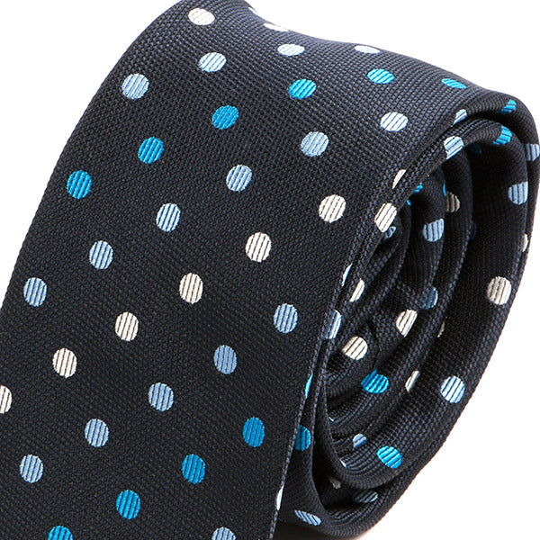 Jude Blue Polka Dot Skinny Tie - Tie Doctor  