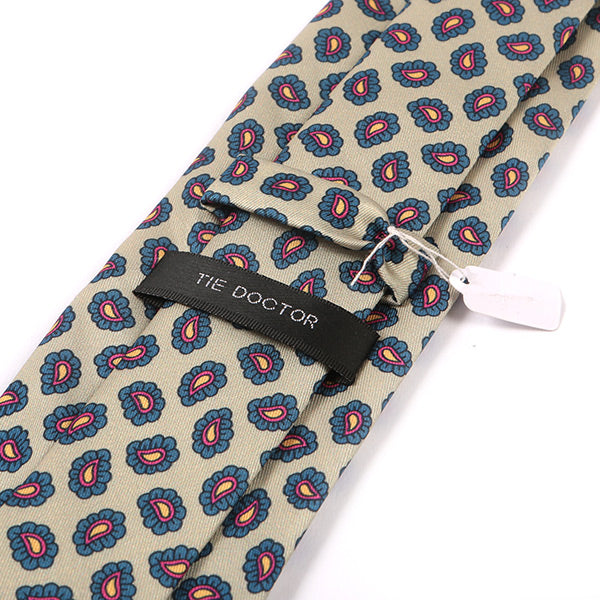 Spearmint Green Micro Paisley Motif IMS Tie - Tie Doctor  