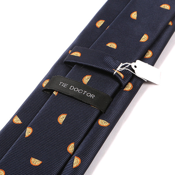 Blue Orange Slice Tie - Tie Doctor  