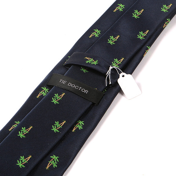 Blue Tropical Palm Tree Patterned Tie - Tie Doctor  