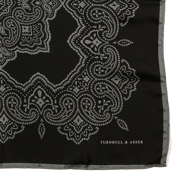 Black And Grey Heritage Large Pocket Square - Tie Doctor  