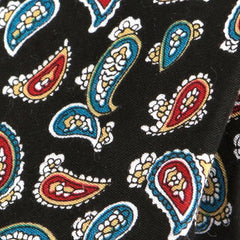 Black Paisley Cotton Slim Tie - Tie Doctor  