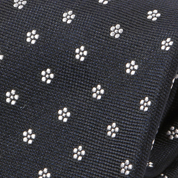 Navy Floral Silk Tie - Tie Doctor  