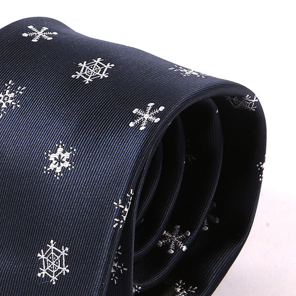 Blue Snowflakes Patterned IMS Tie - Tie Doctor  