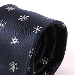 Blue Snowflakes Patterned IMS Tie - Tie Doctor  