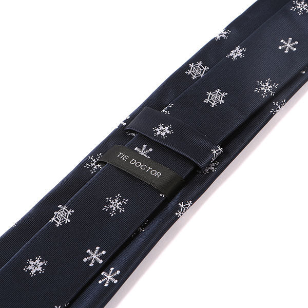 Blue Snowflakes Patterned IMS Tie - Tie Doctor  