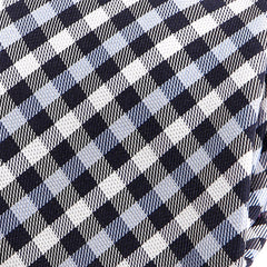 Navy Blue Check Silk Tie - Tie Doctor  