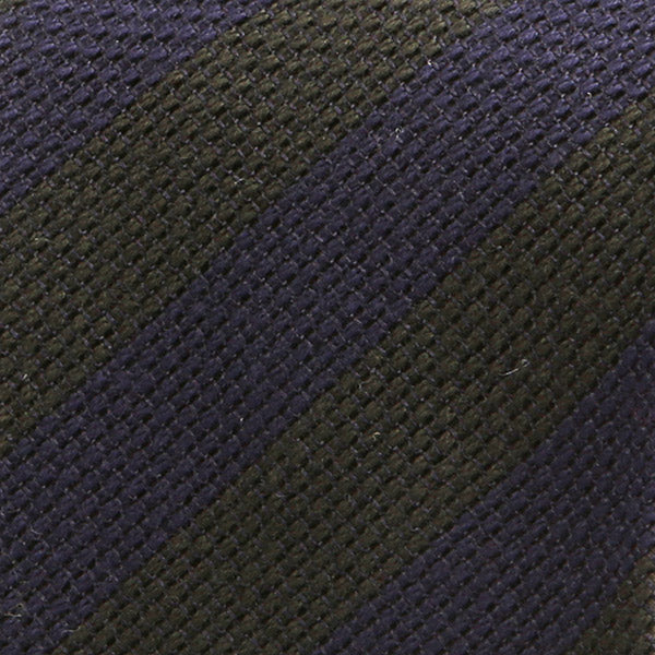 Green & Navy Striped Wool Tie - Tie Doctor  