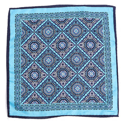 Blue Optic Patterned Pocket Square - Tie Doctor  