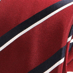 Cherry Striped Silk Slim Tie - Tie Doctor  