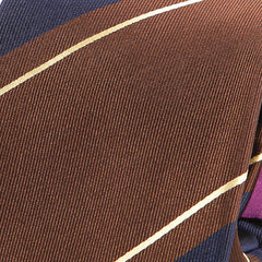 Brown & Navy Silk Tie - Tie Doctor  