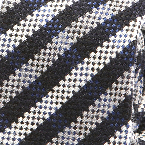 Navy & Grey Wool Slim Tie - Tie Doctor  
