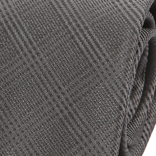 Dark Grey Check Silk Slim Tie - Tie Doctor  