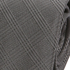 Dark Grey Check Silk Slim Tie - Tie Doctor  