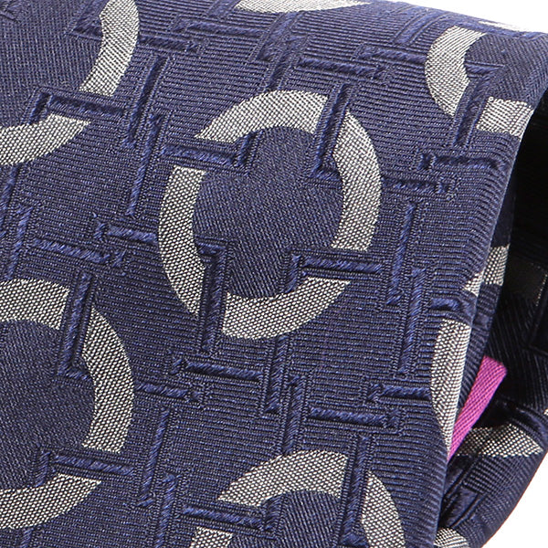 Navy Blue Big Circles Silk Tie - Tie Doctor  