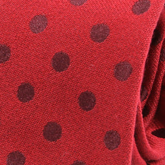Red Italian Wool Polka Dot Slim Tie - Tie Doctor  