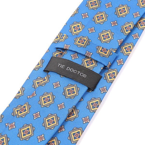 Blue Onu Motif IMS Tie 7.5cm - Tie Doctor  