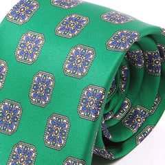 Ore Medallion Green Motif IMS Tie 7.5cm - Tie Doctor  