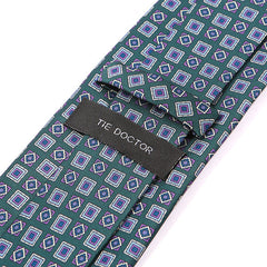 Deji Green Motif IMS Tie 7.5cm - Tie Doctor  