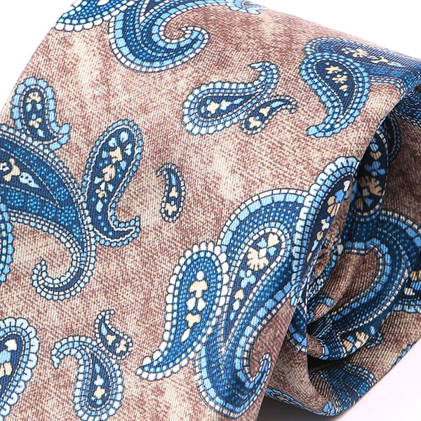 Paisley Brown Marl IMS Tie 7.5cm - Tie Doctor  