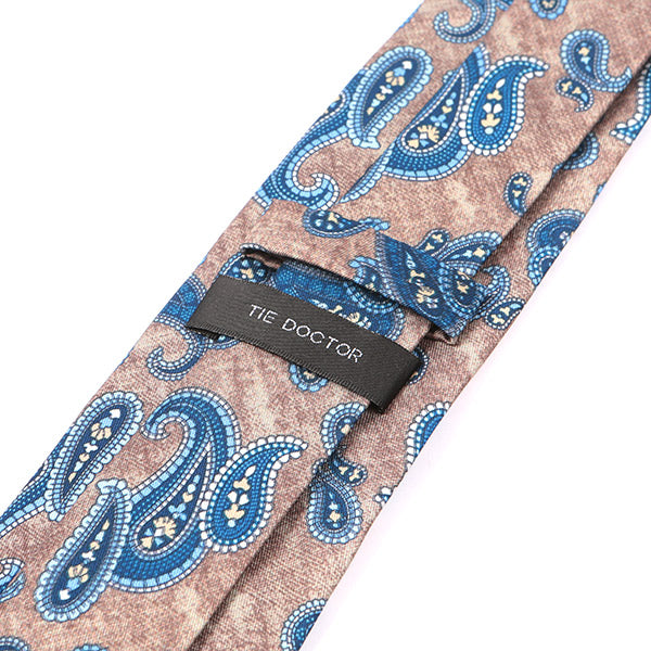 Paisley Brown Marl IMS Tie 7.5cm - Tie Doctor  