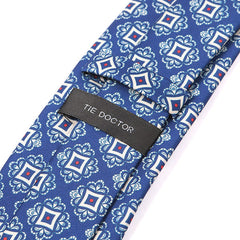 Adolfo Blue Boxed IMS Medallion Tie - Tie Doctor  