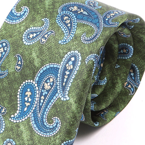 Paisley Green Marl IMS Tie 7.5cm - Tie Doctor  