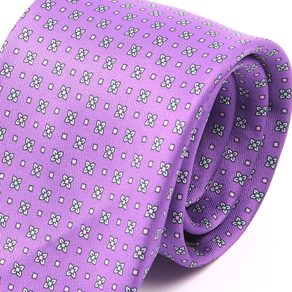 Purple Orchid Floral Motif IMS Tie 7.5cm - Tie Doctor  