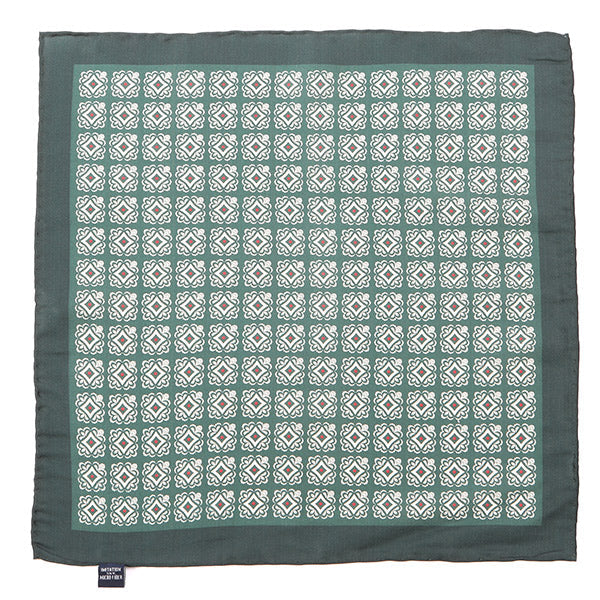 Green Adolfo IMS Medallion 33cm Pocket Square - Tie Doctor  