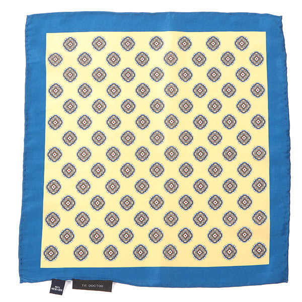 Efe Mustard Motif IMS 33cm Pocket Square - Tie Doctor  