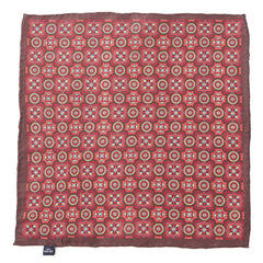 Gregor Red Medallion IMS 33cm Pocket Square - Tie Doctor  