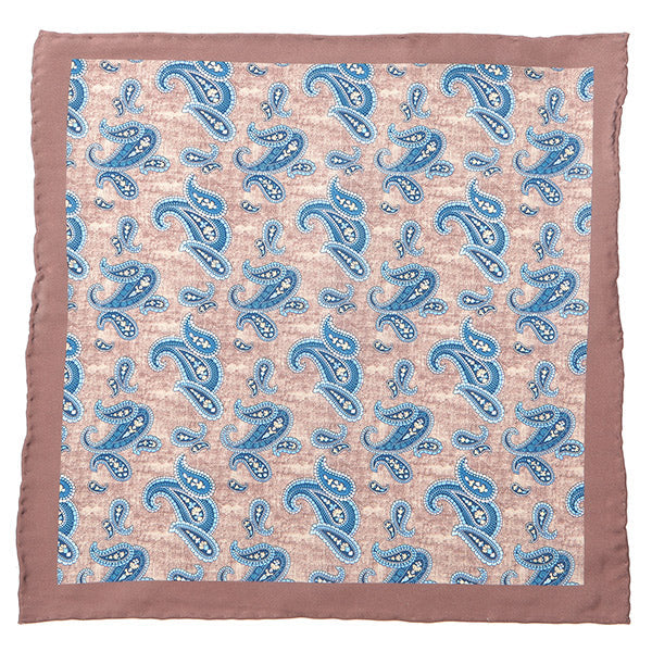 Paisley Brown Marl IMS 33cm Pocket Square - Tie Doctor  