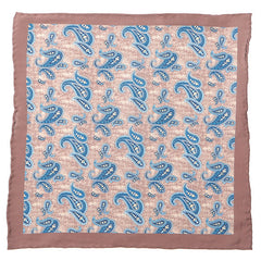 Paisley Brown Marl IMS 33cm Pocket Square - Tie Doctor  