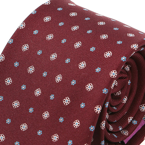 Eniola Red Floral Macclesfield Silk Tie 7.5cm - Tie Doctor  