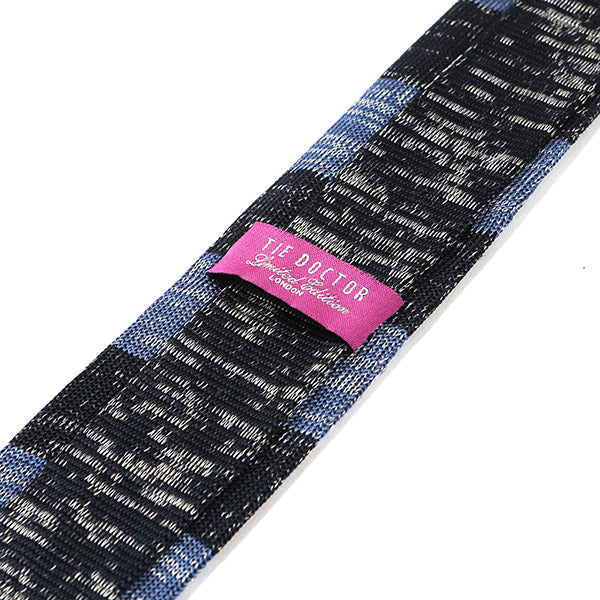Janis Blue Silk Knitted Tie - Tie Doctor  