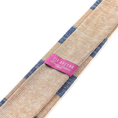 Janis Brown And Blue Silk Knitted Tie - Tie Doctor  