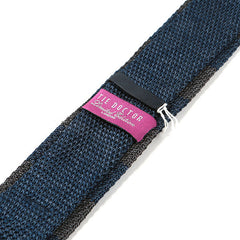 Fiyin Blue & Grey Striped Silk Knitted Tie - Tie Doctor  